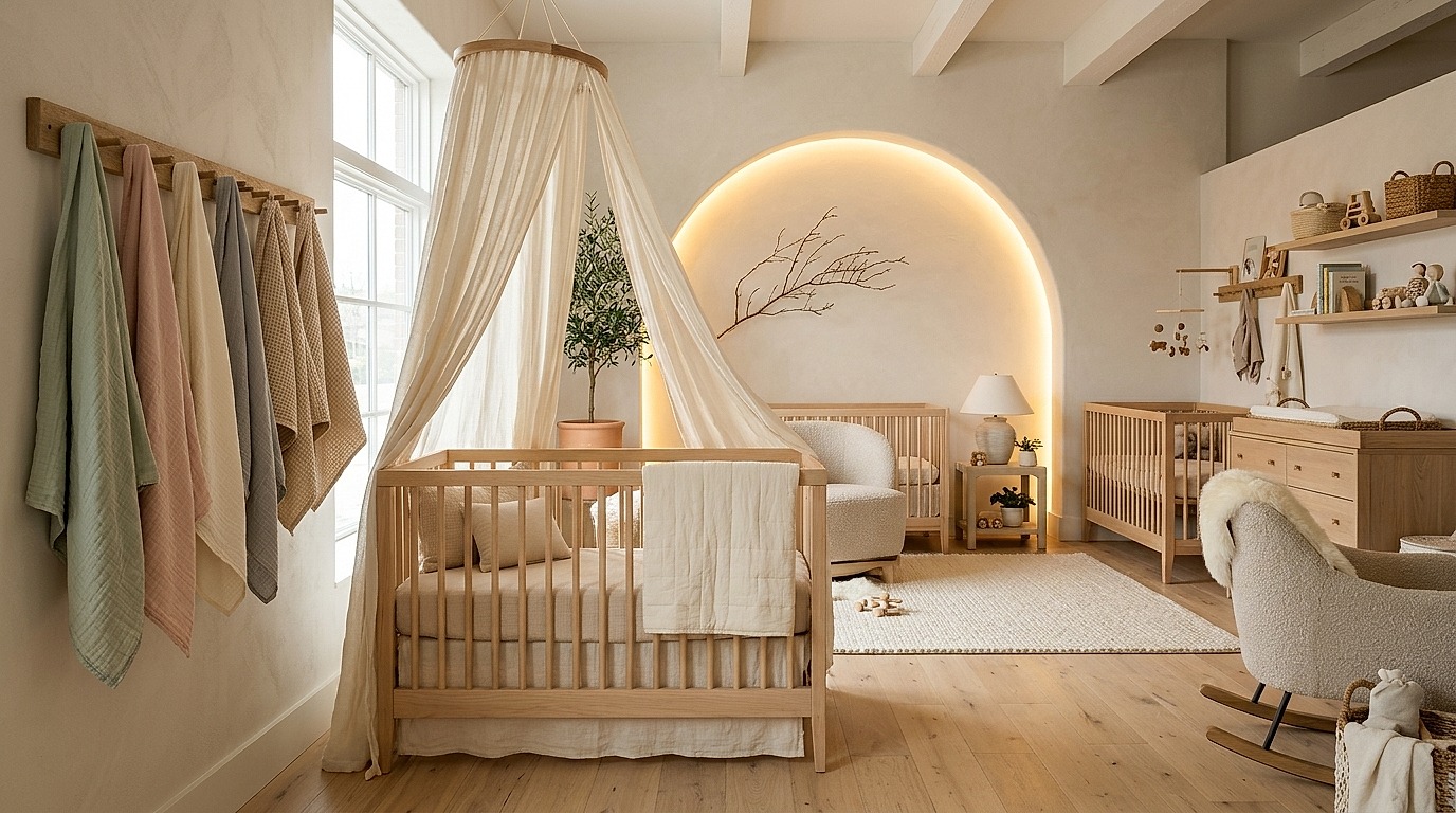 Blankets, Swaddles & Nursery Shelves